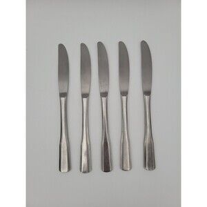 Reed & Barton Rebacraft Stainless Steel Colonial Hall Lot of 5 Dinner Knives VTG